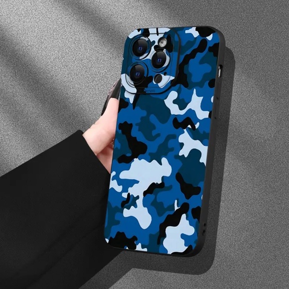 New iPhone 16 Plus protective case cool trendy design hot camo camouflage navy - Picture 4 of 6